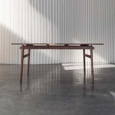 黑胡桃木悬空桌茶桌新中式现代