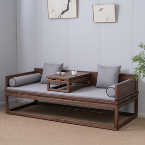 新中式实木罗汉床沙发简约古典风罗汉榻床榻沙发简约客厅家具