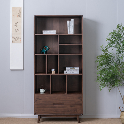 北美黑胡桃书柜书架